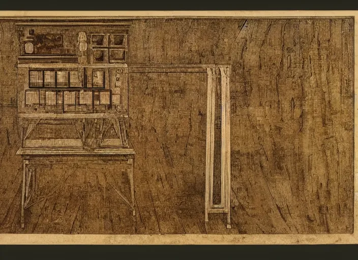 Prompt: computer design by leonardo da vinci