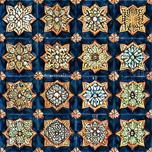 Image similar to hand painted wood tiles texture with perfect details, symmetry, digital art