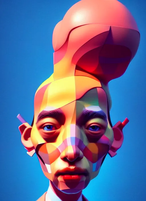 Image similar to colourful caricature - 3 d vfx art - of the sun, art style by james jean & hsiao - ron cheng, character concept art, unreal engine render, digital illustration, sharp, intricate detail, volumetric light, ray tracing, soft light, symmetric, pinterest, artstation, behance,