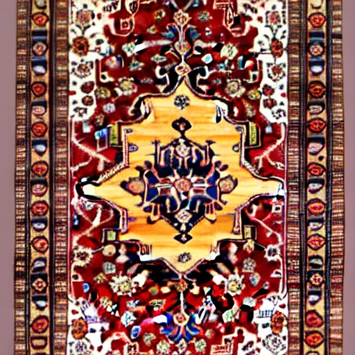 Image similar to persian rug with mango fruits ornament