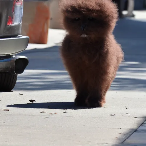 Prompt: LOS ANGELES, CA, USA-SEP 20, 2017: The most fluffy cute intelligent creature that emerged from the opening of the Hellmouth