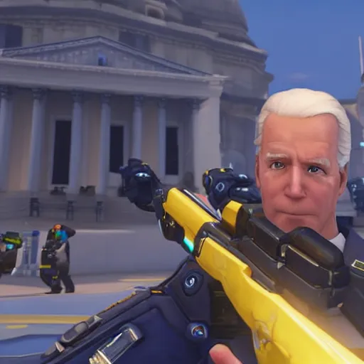 Image similar to screenshot of joe biden in overwatch