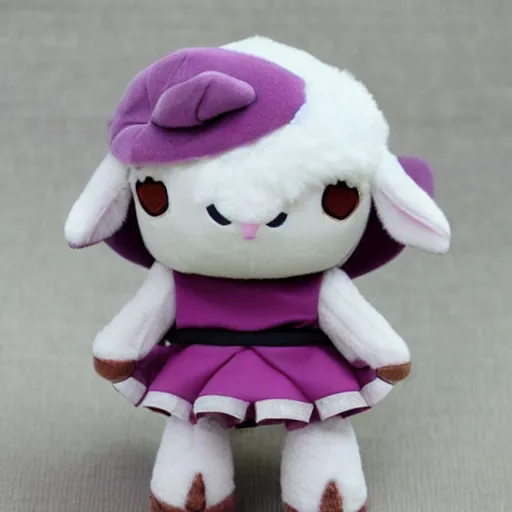 Prompt: cute fumo plush of a cute sheepgirl, goat, anime girl