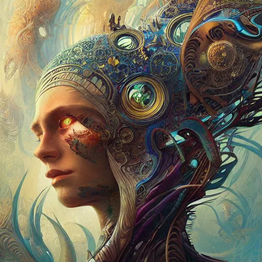 Image similar to art by android jones, james christensen, artgerm, greg rutkowski