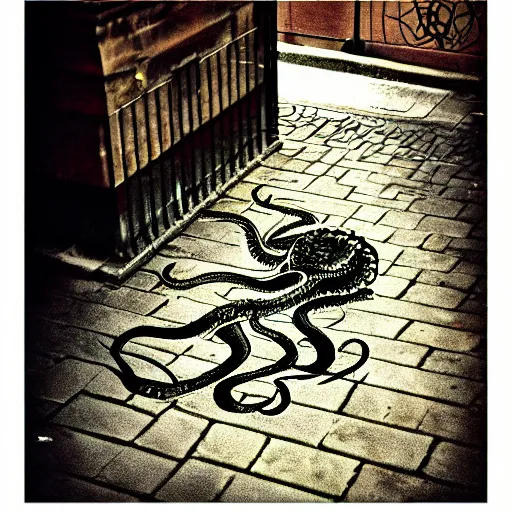 Image similar to the kraken in the pavement realistic cinematic 3 5 mm hdr