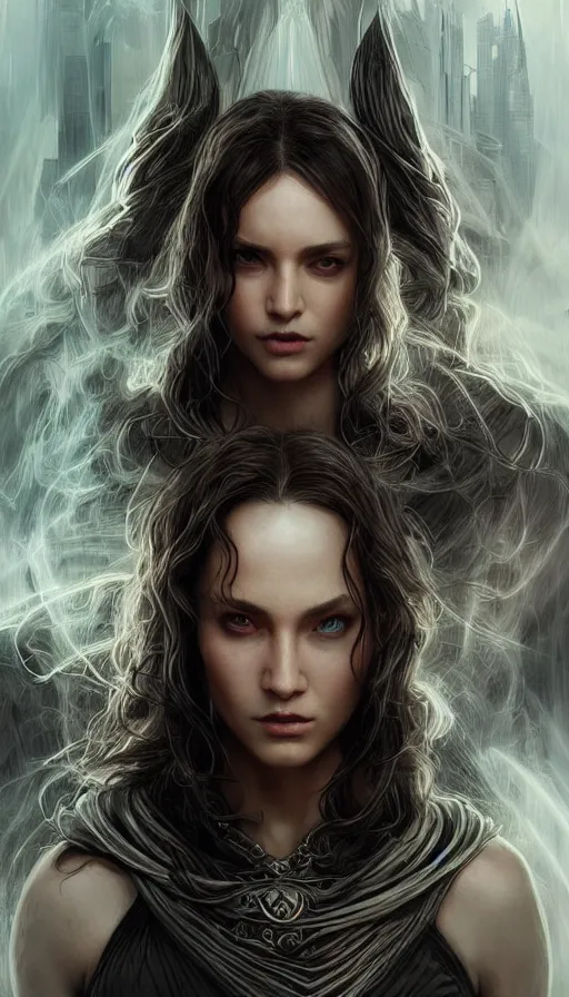 Image similar to furious gorgeous woman, lord of the rings, cyberpunk, posessed, matrix, fibonacci, sweat drops, insane, intricate, highly detailed, digital painting, artstation, concept art, smooth, sharp focus, illustration, Unreal Engine 5, 8K, art by artgerm and greg rutkowski and alphonse mucha