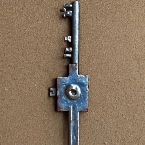 Prompt: metal key for the doors, rpg game inventory item