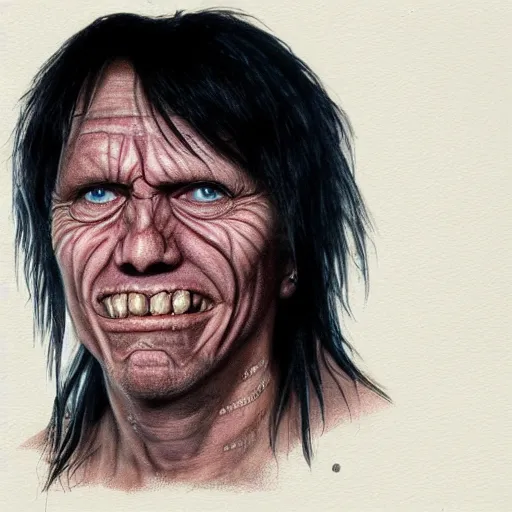 Prompt: Eddy from Iron Maiden, ultrarealistic portrait