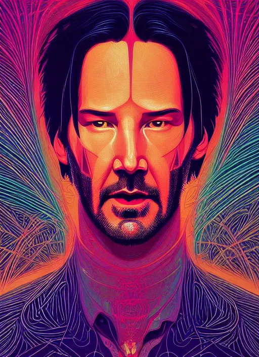 Prompt: symmetry!! stunning portrait of the keanu reeves, by victo ngai, kilian eng vibrant colors, dynamic lighting, digital art, winning award masterpiece, fantastically beautiful, illustration, aestheticly inspired by beksinski and dan mumford, upscale with simon stalenhag work, artstation, 8 k