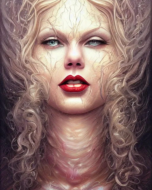 Image similar to lovecraft biopunk portrait of taylor swift by tomasz alen kopera and peter mohrbacher.