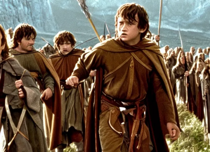 Prompt: a still from Lord of the Rings (1965)