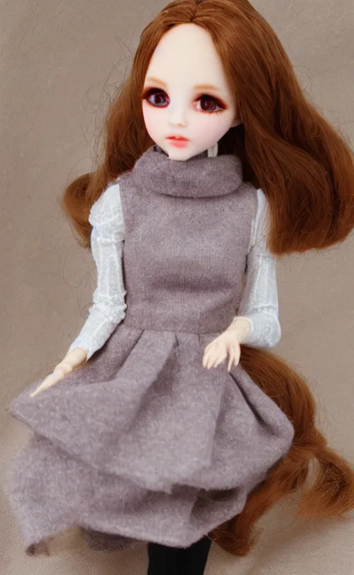 Image similar to dollfie in Sleeveless turtleneck baroque dress