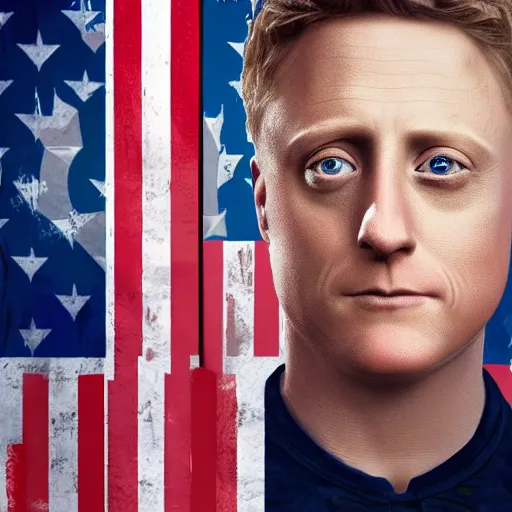 Prompt: if Alan Tudyk was captain America, cinematic, epic, cool, photo realistic, 4k, high detail