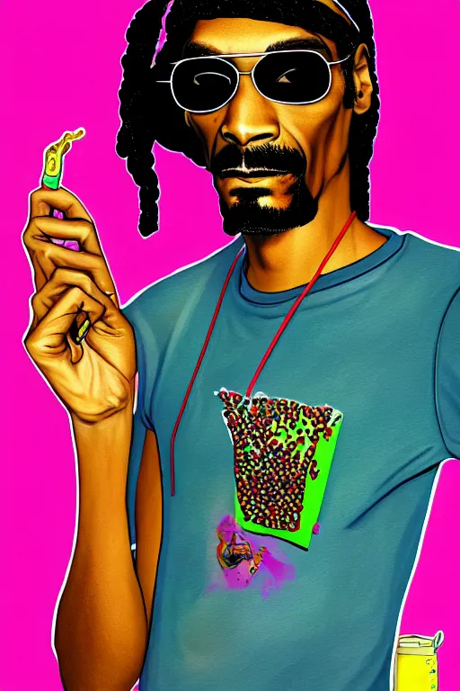 Image similar to snoop dogg smoke someone feet, gta vice city style, smooth painting, each individual seeds have ultra high detailed, 4 k, illustration, comical, acrylic paint style, pencil style, torn cosmo magazine style, pop art style, ultra realistic, underrated, by mike swiderek, jorge lacera, ben lo, tyler west