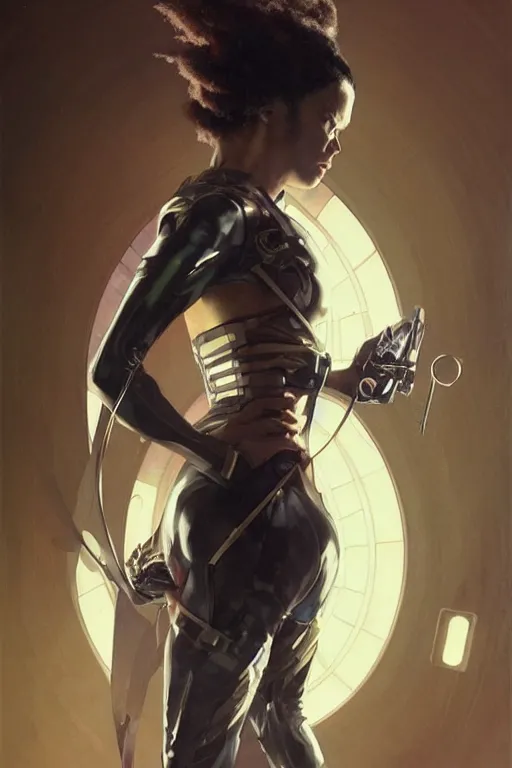 Prompt: Paul rudd as aeon flux profile picture by Greg Rutkowski, dynamic pose, afro futurism, intricate, futuristic, fantasy, elegant, by Stanley Artgerm Lau, greg rutkowski, thomas kindkade, alphonse mucha, loish, norman Rockwell,