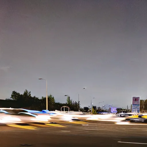 Image similar to Beatiful liminal Fuzzy Photograph of an infinite never-ending parking lot filled with cars, low angle