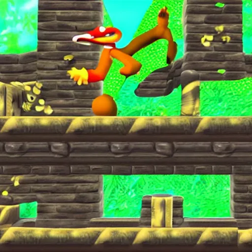Image similar to “ gex in super smash bros, gameplay still, screenshot ”