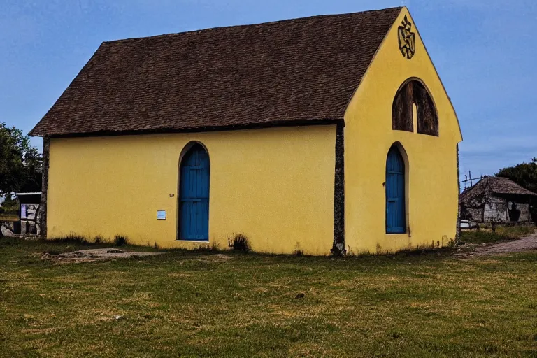 Image similar to the saddest little church in saint sanne, by serrano