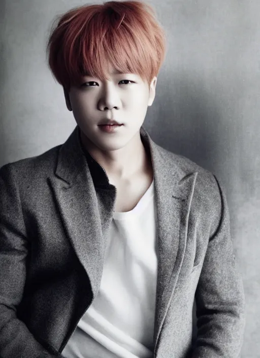 Prompt: park jimin photo by annie leibovitz.