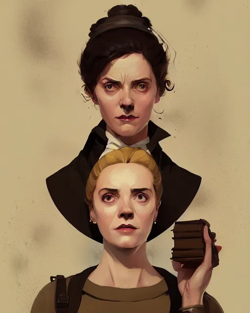 Image similar to hyper - realistic portrait of dolores abernathy as a jane austen character by atey ghailan, by greg rutkowski, by greg tocchini, by james gilleard, by joe fenton, by kaethe butcher, dynamic lighting, gradient light yellow, brown, blonde cream and white color scheme, grunge aesthetic