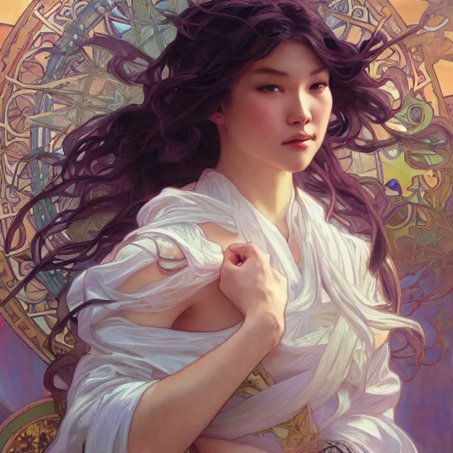 Prompt: don't start a journey hastily. oil painting, by ross tran and alphonse mucha, by james jean, stanley artgerm lau, wlop, rossdraws