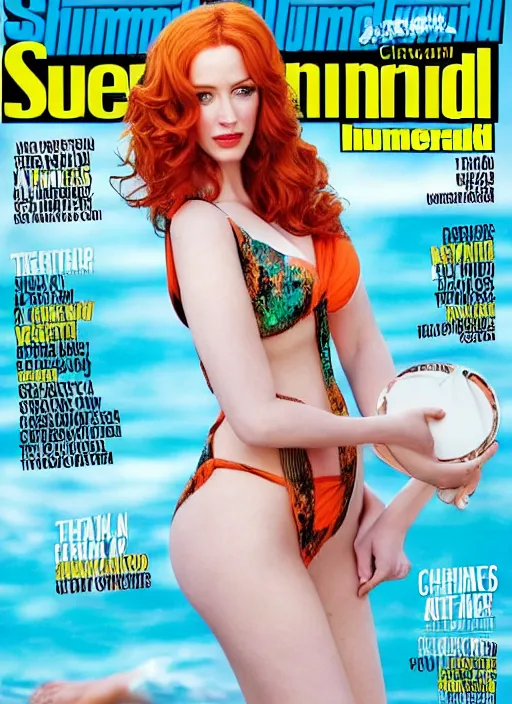 Christina Hendricks on spoert illustrated swimsuit