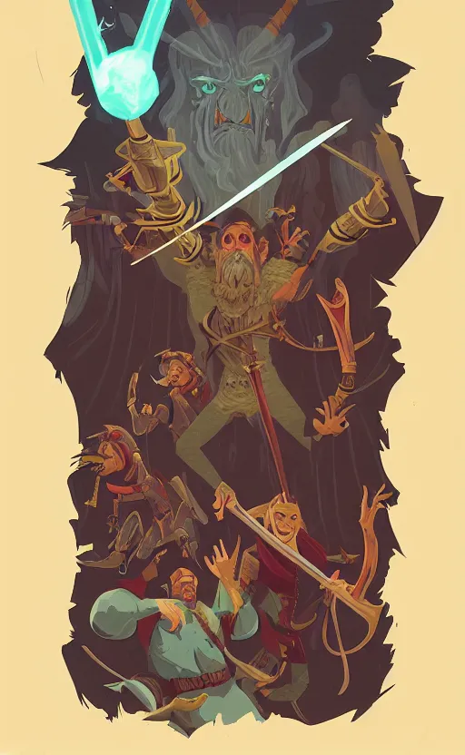 Image similar to powerful wizard, dungeons and dragons by simon kennedy, studio muti