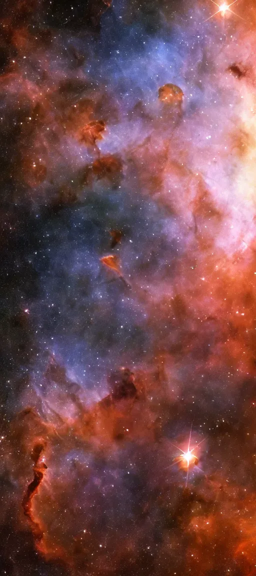 Prompt: james webb space telescope images, telescope imagery of the carina nebula, andromeda, void black, jwst 8 k wallpaper