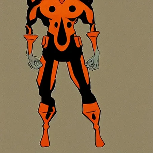 Image similar to concept art, stylized, super exaggerated proportions, concept design, male, science fiction suit, by mike mignola