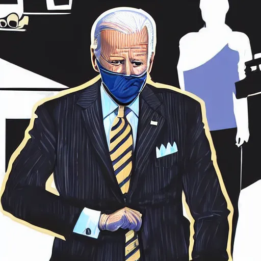 Image similar to joe biden as a liquid terminator