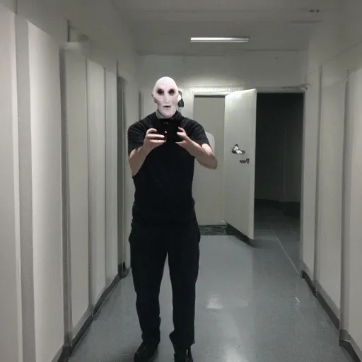 Image similar to Voldemort taking a selfie in the backrooms hallway, liminal spaces hallway, realistic selfie photo selfie,