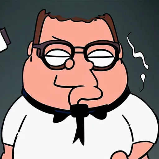 Prompt: Realistic Peter Griffin smoking a cigarette
