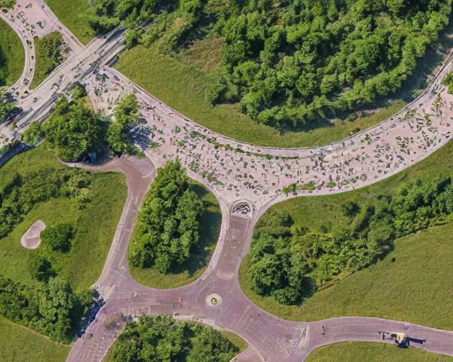 Image similar to 4 k hd, high resolution photograph of i. o. r. park in bucharest, full colour, shot with sigma f / 4. 2, 2 5 0 mm sharp lens, wide shot, high level texture render