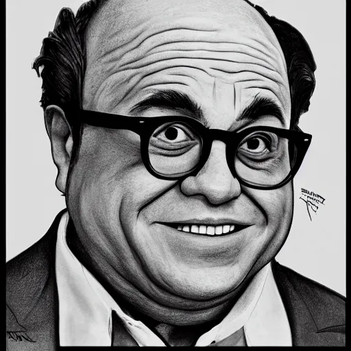 Prompt: Danny DeVito drawn by Trevor Henderson