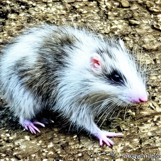 Image similar to fuzzy cute white messy fur rat hdr photography award winning