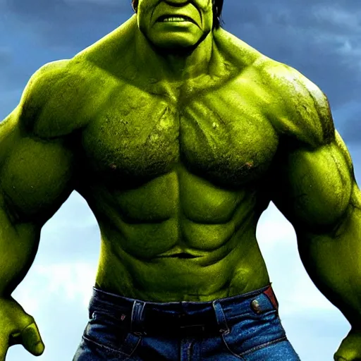 Image similar to Chris Evans as The Hulk