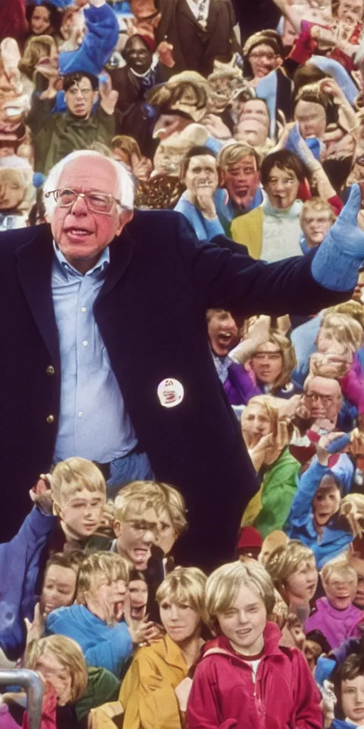 Image similar to Bernie sanders in the movie Charlie and the Chocolate Factory, 8k