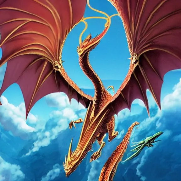 Prompt: winged dragon, disney movie poster, animation, studio ghibli