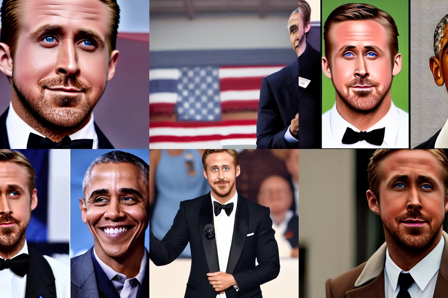 Prompt: Ryan Gosling as Barack Obama Biopic (2022)