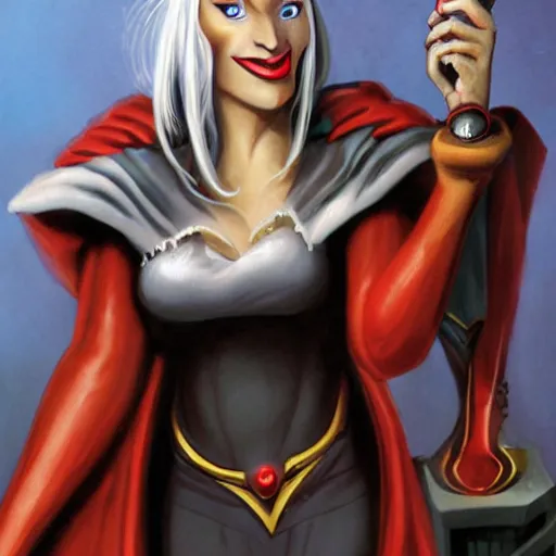 Image similar to jynx from arcane, christopher c. lee,