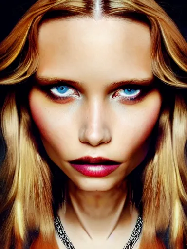 Prompt: portrait of abbey lee by guillermo lorca