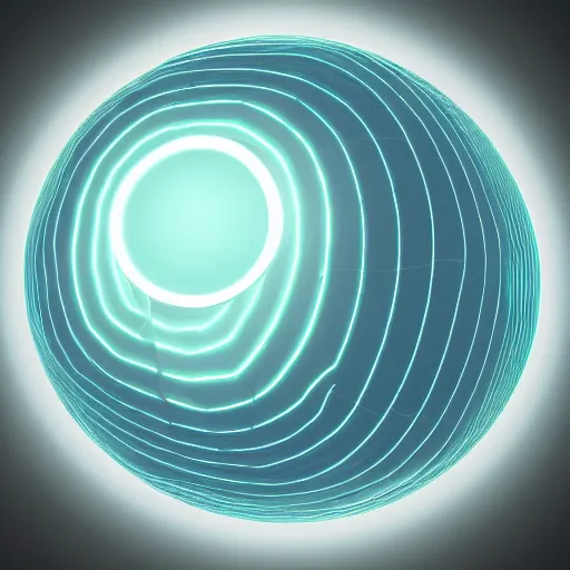 Image similar to glowing sphere surrounded by bands