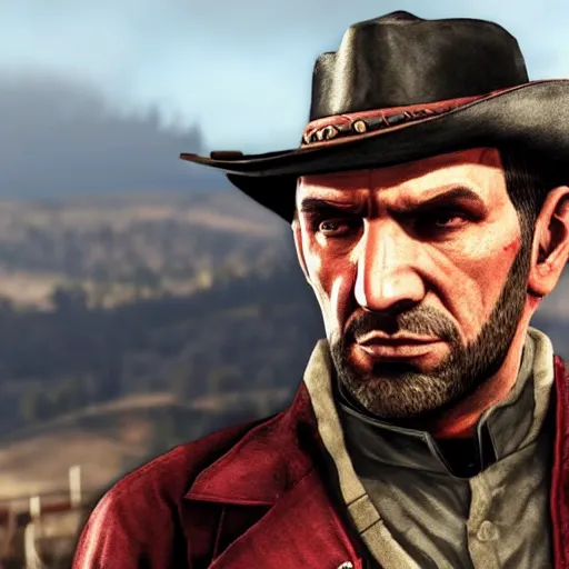 Image similar to Niko Bellic in red dead redemption 2 4K quality