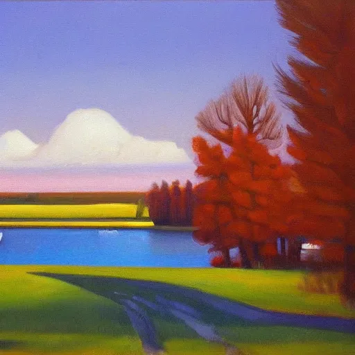 Prompt: the border at vaalimaa, by georgia o'keefe, oil painting