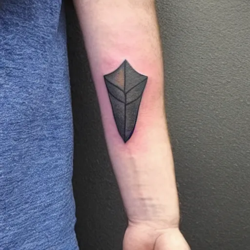 Image similar to tattoo of a small hatchet on the forearm