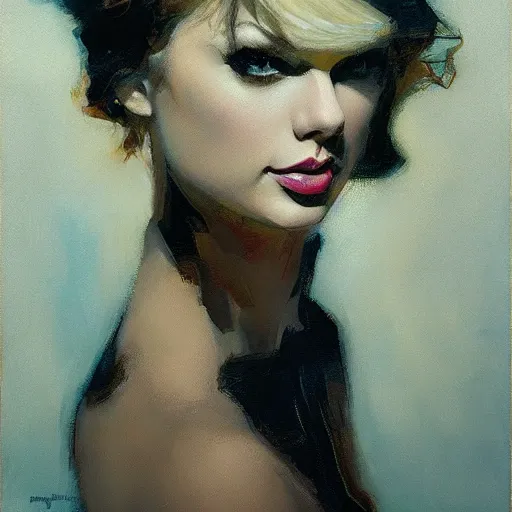 Image similar to taylor swift, intricate, elegant, highly detailed, greg manchess, mucha, liepke, ruan jia, jeffrey catherine jones, ridley scott