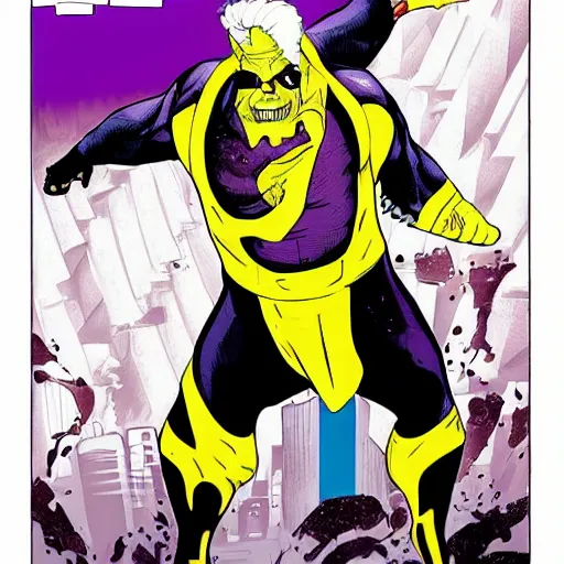 Image similar to Thicc Thanos as The American Psycho