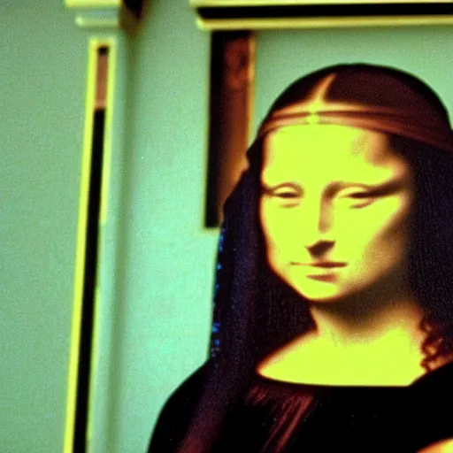 Image similar to movie still from Mona Lisa in the fifth element