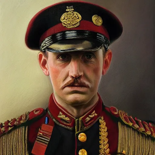 Image similar to a detailed photorealistic portrait painting of a 1 9 1 7 worried - looking british officer from the arab bureau, ultra realistic, intricate details, atmospheric, dark, brooding, highly detailed, by clyde caldwell