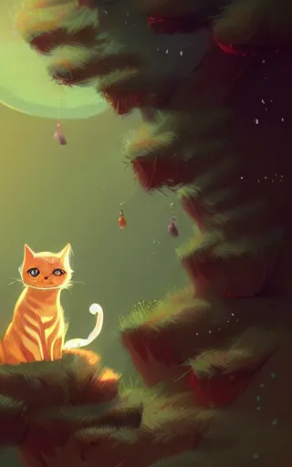 Image similar to cute cat, by victo ngai and andreas rocha and greg rutkowski, trending on artstation, unreal engine, 8 k hd wallpaperjpeg artifact, blur, artfact